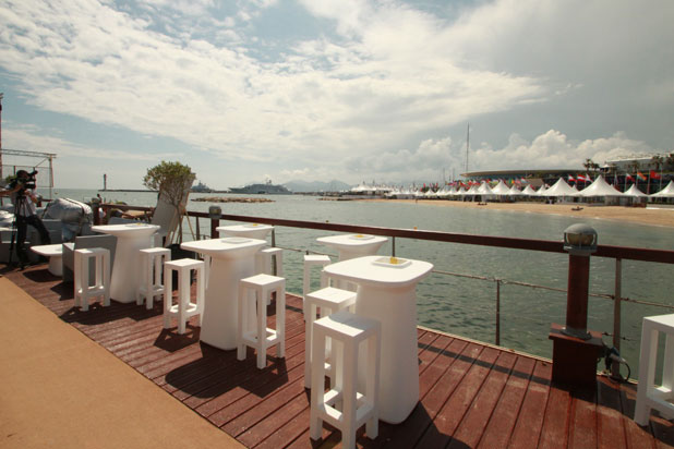Vondom´s furniture at the Cannes Film Festival VIP terrace (France). Photo courtesy of Vondom.
