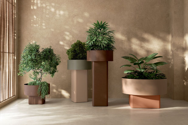 VERISSIMO planters designed by Soraya Pla for Systemtronic. Photo courtesy of Systemtronic.