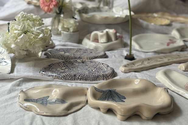 Colección de vajillas PLIEGUE de Nuria Blanco. Foto cortesía de Nuria Blanco.