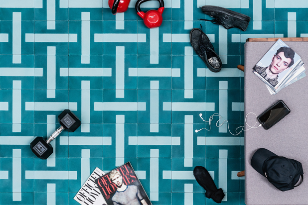 SPORT cement tile by Mosaista by Alvarado Family. Photo by Jorge López, courtesy of Mosaista by Alvarado Family.