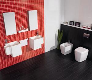 Keraben, colección Gloss en rojo