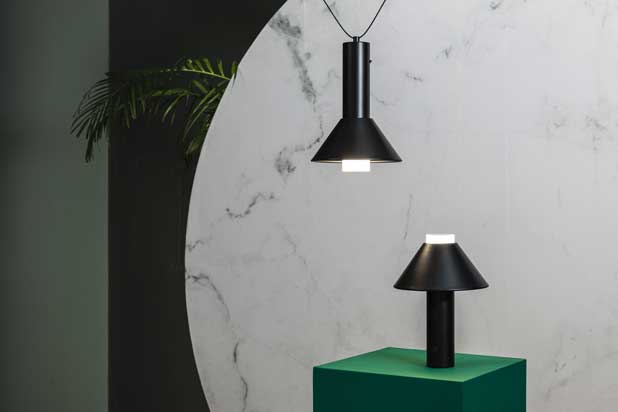 FUJI lamps, designed by Isaac Piñeiro for Faro Barcelona. Photo courtesy of  Faro Barcelona.