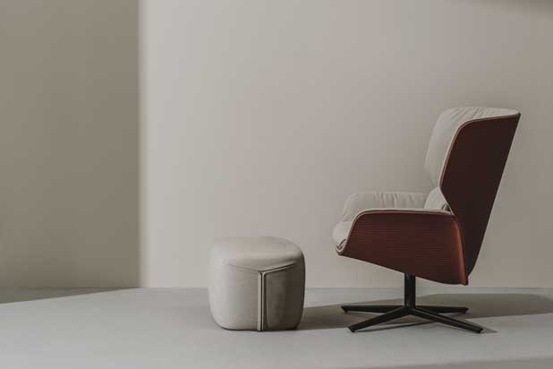 NUEZ LOUNGE BIO armchair, designed by Patricia Urquiola for Andreu World. Photo courtesy of Andreu World.