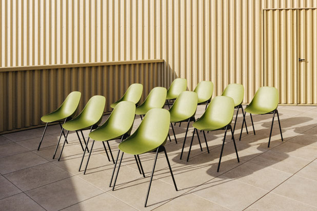 MATE chairs designed by Estudi Manel Molina for Enea. Photo courtesy of Enea.