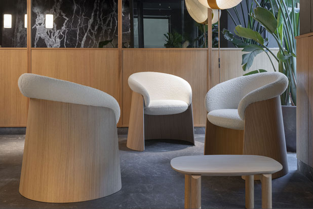 GINGER armchairs designed by Sebastian Herkner for Ondarreta. Photo courtesy of Ondarreta. GINGER armchairs designed by Sebastian Herkner for Ondarreta. Photo courtesy of Ondarreta.