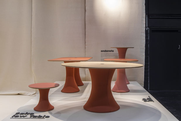 SAKO tables designed by Aitor García de Vicuña for Ondarreta. Photo courtesy of Ondarreta.