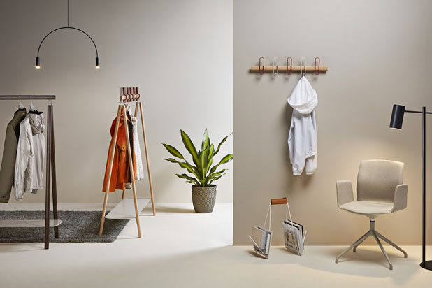 MILARD office coat rack designed by Lagranja Design for Made Design. Photo courtesy of Made Design.