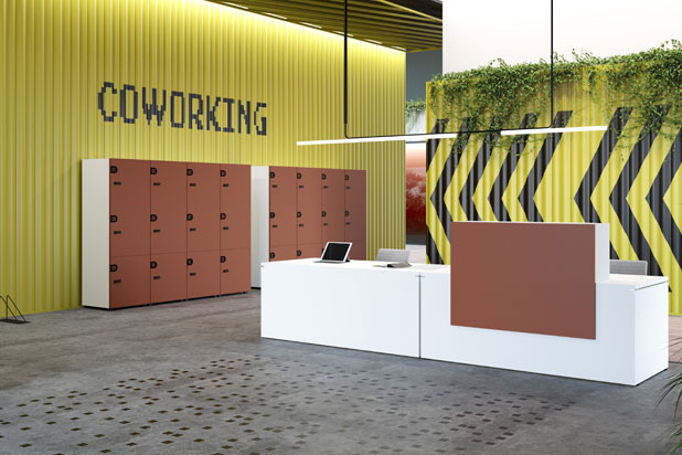 KUBO lockers by Ofitres. Photo courtesy of Ofitres.