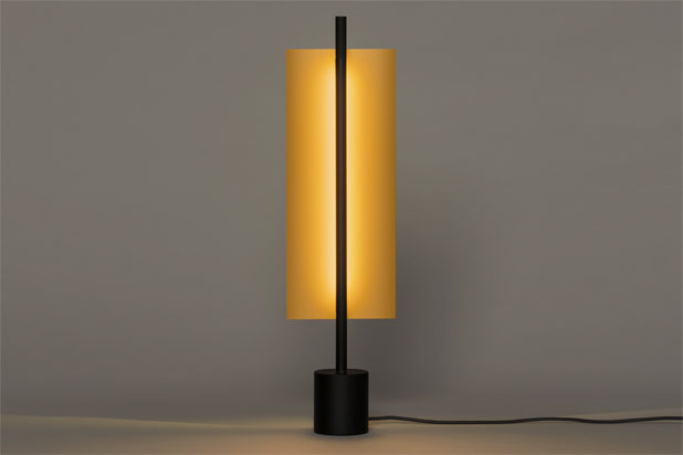 LAMINA DORADA 45 table lamp designed by Antoni Arola for Santa&Cole. Photo courtesy of Santa&Cole.