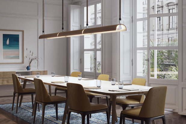 ALUET pendant lamp designed by Emiliana Design for Bover. Photo courtesy of Bover.