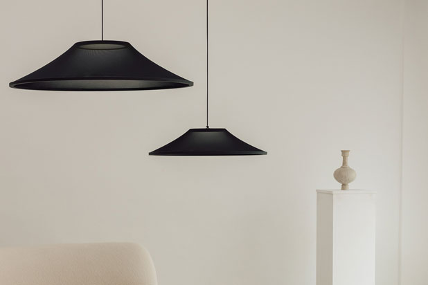 WARP pendant lights designed by Geckeler Michels for Arkoslight. Photo courtesy of Arkoslight.
