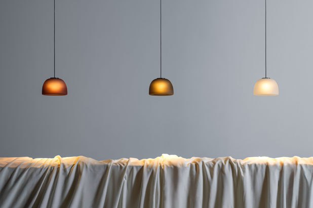 VEIGA pendant lamps designed by Isaac Piñeiro for a-emotional light. Photo courtesy of a-emotional light.