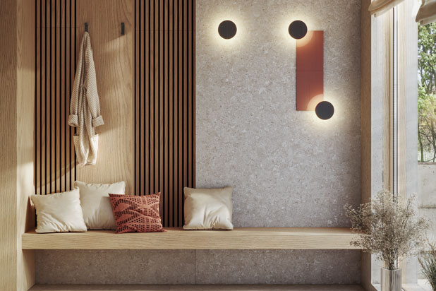 ARI wall lamps designed by Nahtrang Studio for Bover. Photo courtesy of Bover.