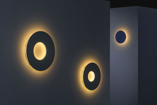 UMBRA wall lamps designed by Isaac Piñeiro for a-emotional light. Photo courtesy of a-emotional light.