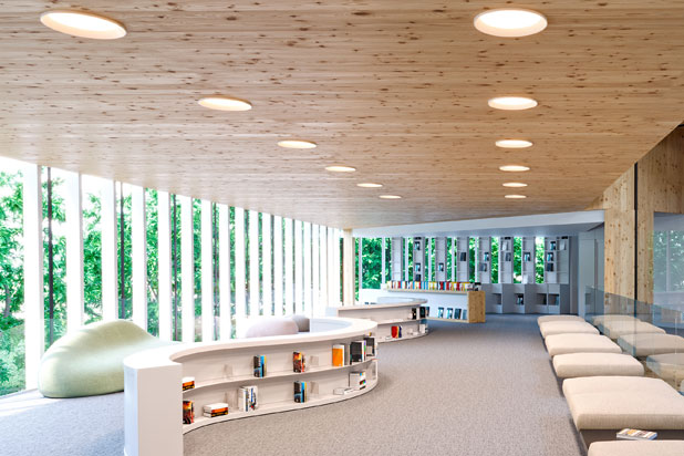 CIRCLE ceiling lights by Vibia. Photo courtesy of Vibia.