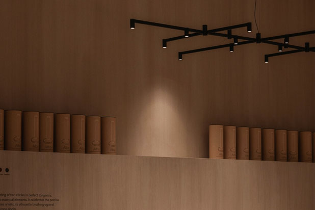 NEXUM lights designed by Arik Levi for Vibia. Photo courtesy of Vibia.