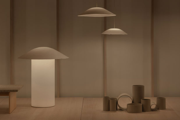 DUNA table and ceiling lamp designed by Cecilie Manz for Vibia. Photo courtesy of Vibia.